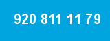 920 811 11 79 920 811 11 79